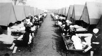 Recruits or Sailors in the “Tent City” circa 1918.